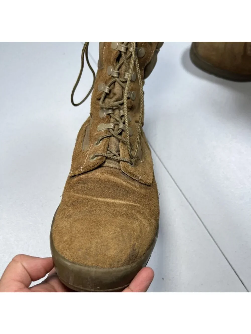 McRae Footwear Mens Military Desert Coyote Tan Combat Lace Up Boots Size 8W